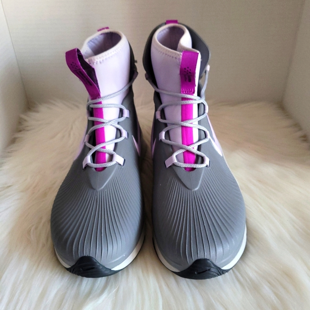 Nike BQ5380-003 Binzie RainBoots Shoes GS Size 7Y Smoke Grey Violet Frost